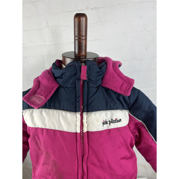 Girls Pink Platinum Winter Jacket 24months - Picture 2 of 3